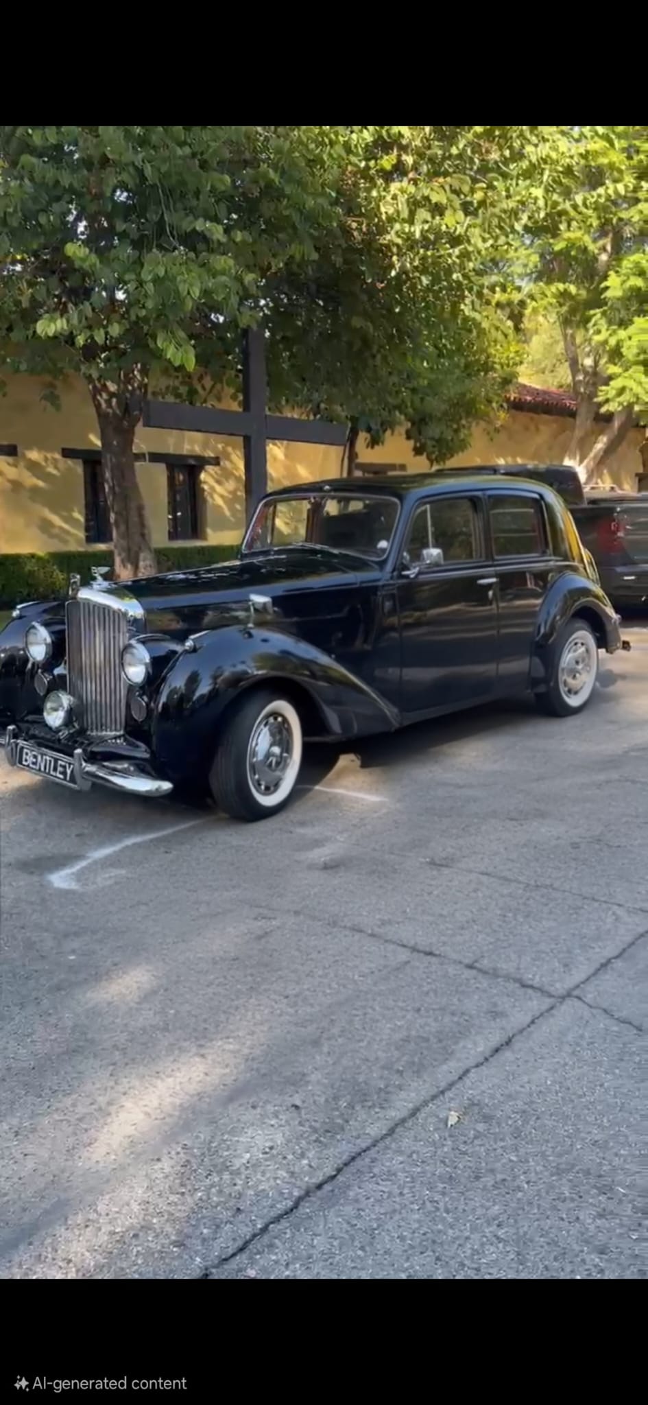 Vintage Bentley parked